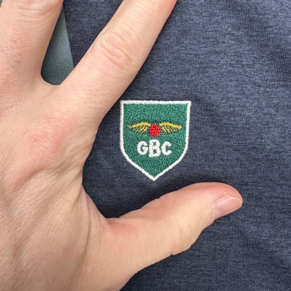 Cutter Buck Dry Tec Golf Polo Shirt Mens Medium Dark Blue Short Sleeve Rugby NEW - Picture 6 of 9